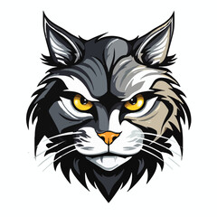 Cat head mascot