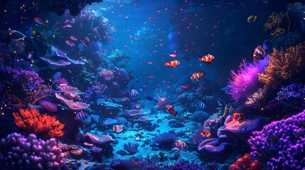 Vibrant Coral Reef Ecosystem