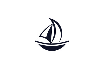 Sailing ship abstract logo design