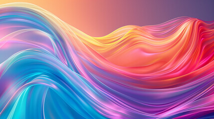 Beautiful colorful pattern of wave wymphony for background, AI generative