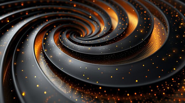 A captivating composition of swirling patterns in black and gold, exuding an aura of sophistication and luxury, perfect for upscale design projects. Abstract Backgrounds Illustration, Minimalism,