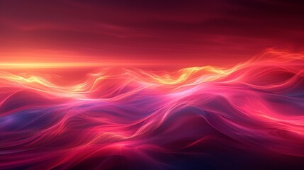 A dynamic blend of pink and red hues dances across the frame, reminiscent of a fiery sunset sky, igniting feelings of warmth and intensity. Abstract Backgrounds Illustration, Minimalism,