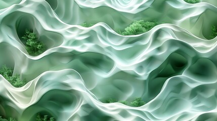 Obraz premium Subtle textures in light green overlay, lending depth and dimension to the background, adding an organic touch to your creative projects. Abstract Backgrounds Illustration, Minimalism,