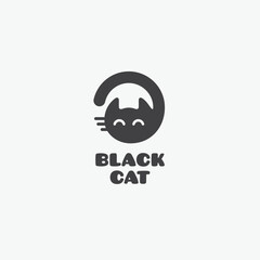 Black cat logo