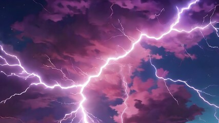 Mesmerizing display of lightning and thunder in the stormy sky 