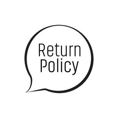 return policy text on white background