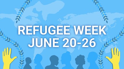 Refugee Week web banner design illustration 