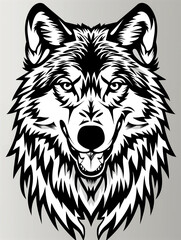 Obraz premium A wolf with a big smile on its face