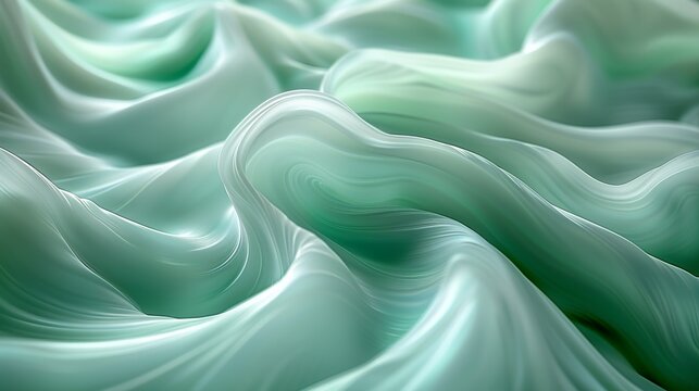 Abstract swirls in light green evoke a sense of serenity and tranquility, inviting viewers to relax and unwind. Abstract Backgrounds Illustration, Minimalism,