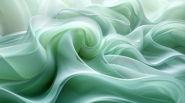Abstract swirls in light green evoke a sense of serenity and tranquility, inviting viewers to relax and unwind. Abstract Backgrounds Illustration, Minimalism,