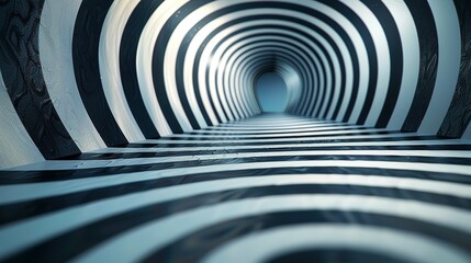 Abstract Curves and Geometric Effects: Horizontal Optical Illusion