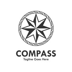 Compass design logo template illustration