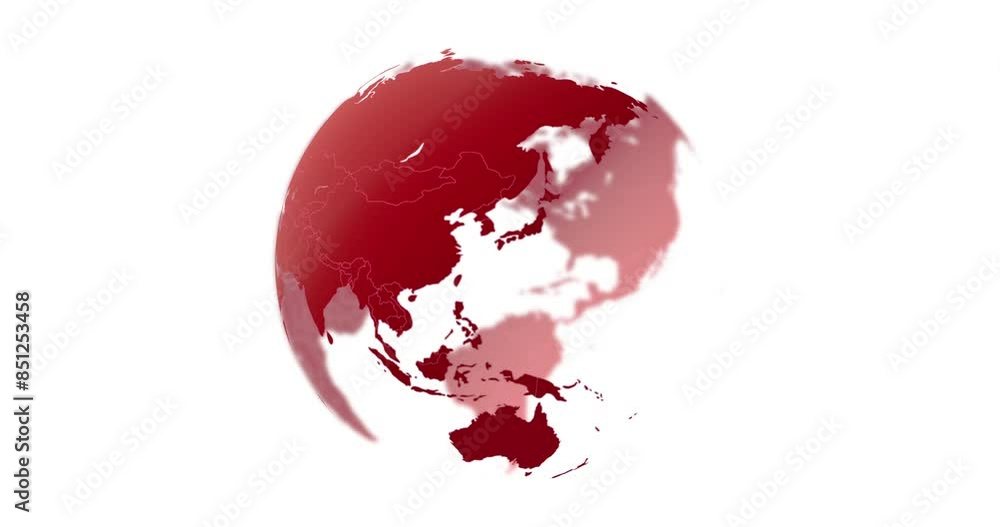 Poster Planet, earth and isolated digital map of world with global network, population connection and spin. Virtual location, 3d satellite and worldwide data for communication, travel and white background