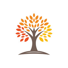 Foliage Elegance minimal Tree Vector Illustration Arbor Emblem Tree Icon Symbol
