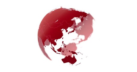 Planet, earth and isolated digital map of world with global network, population connection and spin. Virtual location, 3d satellite and worldwide data for communication, travel and white background - Powered by Adobe