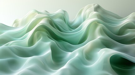 Obraz premium A tranquil abstract background featuring soft gradients of light green, evoking a sense of serenity and calmness. Abstract Backgrounds Illustration, Minimalism,