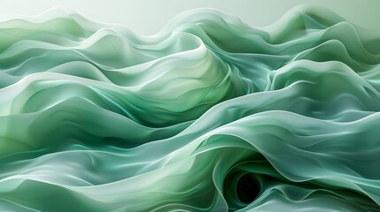 Fototapeta premium A tranquil abstract background featuring soft gradients of light green, evoking a sense of serenity and calmness. Abstract Backgrounds Illustration, Minimalism,