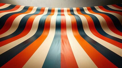 Obraz premium Horizontal Optical Illusion with Abstract Geometric Designs