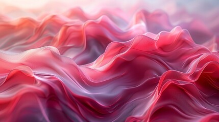 Obraz premium Soft rosy hues mingle with deeper shades of red, creating a romantic and captivating abstract composition. Abstract Backgrounds Illustration, Minimalism,