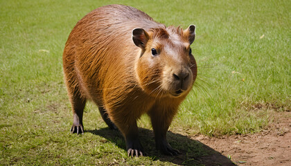 capybara in the grass
