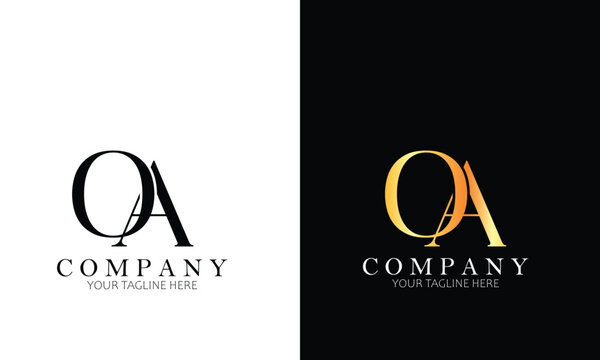 OA logo, Letter logo, Branding logo, Clothing logo