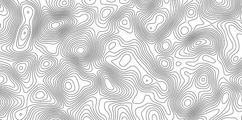 Topographic contour map. Vector cartography illustration. Modern design with White topographic wavy pattern design.  Contours trails, image grid geographic relief topographic Cartography Background