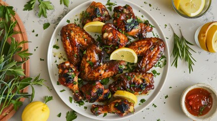 BBQ chicken wings picture