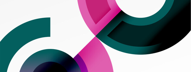 Circle geometric abstract vector background