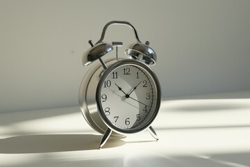 Naklejka premium vintage alarm clock in 3d realistic by generative ai
