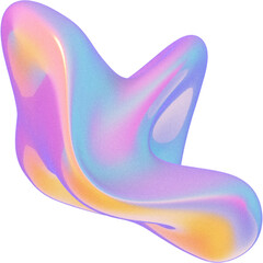 Colorful rainbow gradient elements 3d