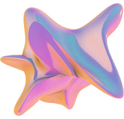 Colorful rainbow gradient elements 3d