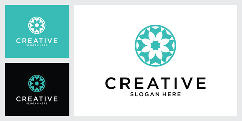 Fototapeta premium Flower logo vector design template