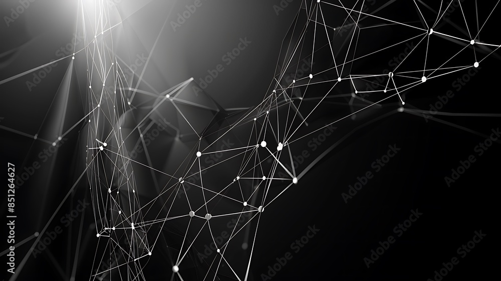 Aufkleber abstract geometric background. plexus mesh backdrop molecular