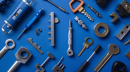 Locksmithing Tools and Assortment of Locks