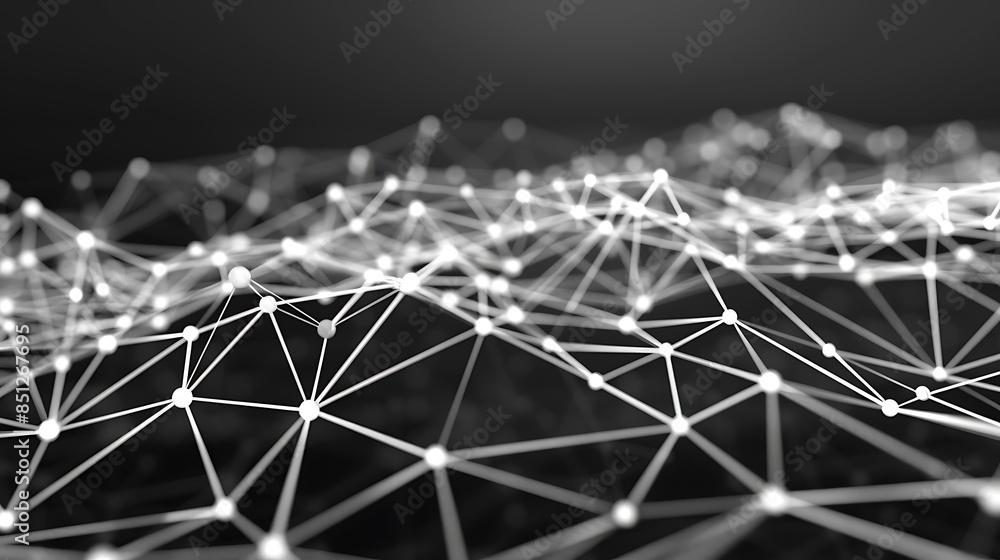 Aufkleber abstract geometric background. plexus mesh backdrop molecular