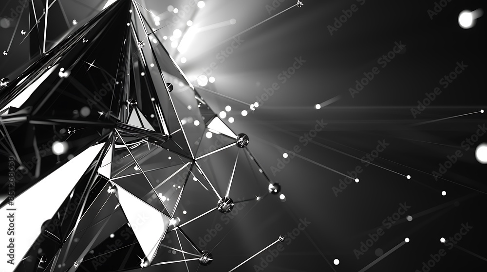 Aufkleber abstract geometric background. plexus mesh backdrop molecular