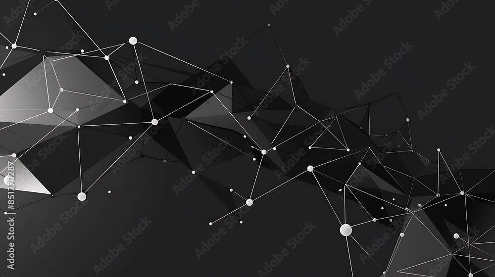 Aufkleber abstract geometric background. plexus mesh backdrop molecular