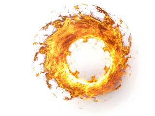 Mesmerizing Spiral Flames Igniting the Air with Fiery Dynamism