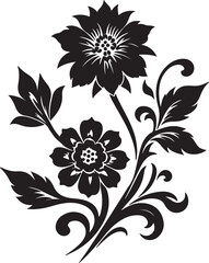 A Silhoutte Vector Flower