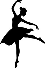 Ballet dance ballerina solid silhouette