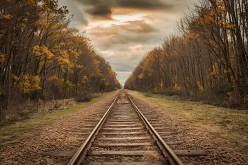 Fototapeta premium empty old railway