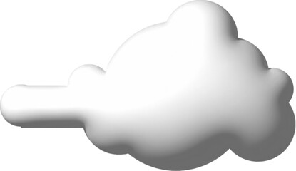 3D icon white cloud 