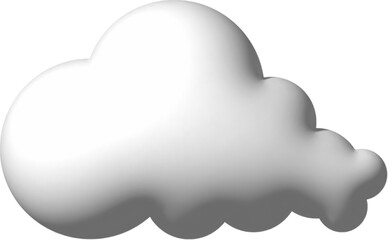 3D icon white cloud 