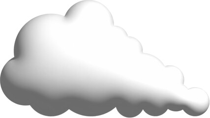 3D icon white cloud 