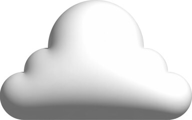 3D icon white cloud 