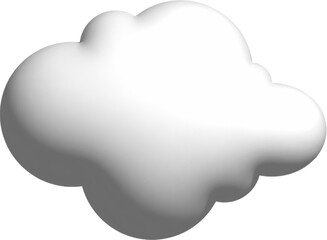 3D icon white cloud 