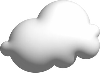 3D icon white cloud 