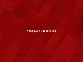 Abstract red glowing geometric lines on dark red background. Modern shiny red circle lines pattern. Futuristic technology concept, perfect for covers, posters, banners, brochures, websites, etc.