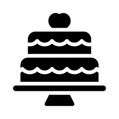 wedding cake glyph icon