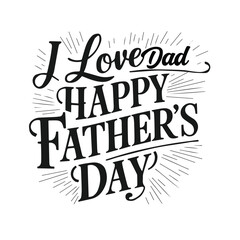Happy fathers day typography tshirt design template, fathers day typography design

